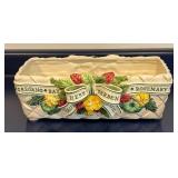 LL  - Fitz & Floyd Herb Garden Canister, Serving Dish and Planter Set