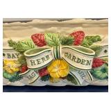 LL  - Fitz & Floyd Herb Garden Canister, Serving Dish and Planter Set