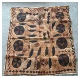 U - Vintage Polynesian Tapa Cloth Tapestry