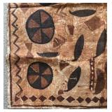 U - Vintage Polynesian Tapa Cloth Tapestry