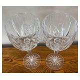 DR - Set of 2 Waterford Brookside Crystal Wine Goblets