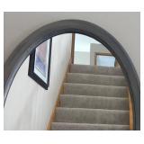 FR - Oval Grey Framed Wall Mirror