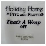 DR - Set of 4 Festive Fitz and Floyd Holiday Plates