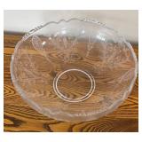 DR - Vintage Crystal and Glass Etched Bowl Covered Butter Dish, Cruet and More