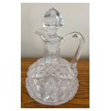 DR - Vintage Crystal and Glass Etched Bowl Covered Butter Dish, Cruet and More