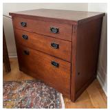 LR - Wooden 3-Drawer File Cabinet with Dividers