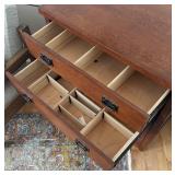 LR - Wooden 3-Drawer File Cabinet with Dividers