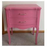 U - Vintage Pink Painted Wooden  Accent Table