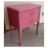 U - Vintage Pink Painted Wooden  Accent Table