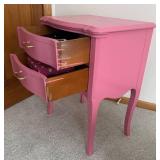 U - Vintage Pink Painted Wooden  Accent Table