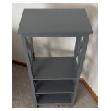 U - Gray 3-Shelf Wood Shelf