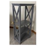 U - Gray 3-Shelf Wood Shelf