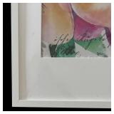 U - Framed Floral and Hummingbird Print