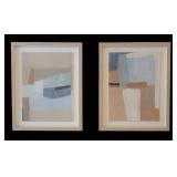 LL  - Pair of Abstract Framed Prints