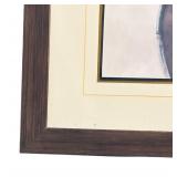 LL  - Framed Abstract Art Print with Blue and Purple Tones