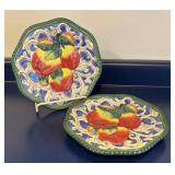 LL  - Set of 4 Fitz & Floyd Fruit Plates