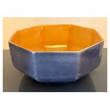 LL  - Vintage Lusterware Lavender Vase and Octagonal Bowl Set with Shimmer Finish