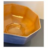 LL  - Vintage Lusterware Lavender Vase and Octagonal Bowl Set with Shimmer Finish