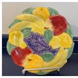 LL  - Fitz & Floyd Fruit Motif Ceramic Collection - Plate, Bowls, Mug and More