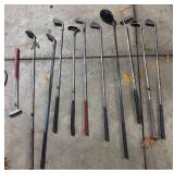 G - Variety Assorted Golf Clubs Including Putters, Irons and Woods