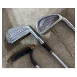 G - Variety Assorted Golf Clubs Including Putters, Irons and Woods