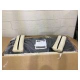 HOMCOM Convertible Floor Sofa Chair, Folding Couch Bed, Guest Chaise Lounge with 2 Pillows, Adjustable Backrest and Headrest, 51.25" L, Beige