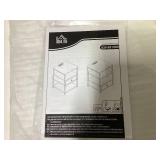 HOMCOM Set of 2 Side Tables with Charging Stations and LED Lights, End Tables with Drawer and Shelves for Living Room, White (Maybe Missing Hardware)