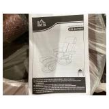 HOMCOM Recliner Chair with Ottoman, 360° Swivel Reclining Chair with Wood Base and Matching Footrest, Grey