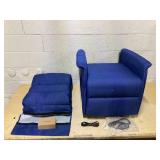 HOMCOM Power Lift Chair for Seniors, Electric Lift Recliner Chair with Remote Control, Side Pockets for Living Room, Dark Blue