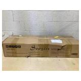 Soozier Foldable Upright Training Exercise Bike Indoor Stationary X Bike with 8 Levels of Magnetic Resistance for Aerobic Exercise, Yellow