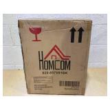 HOMCOM Fireplace Stove, Electric Fireplace Heater with Realistic LED Flames and Logs, 725W/1450W, Black  15" x 10.25" x 20.5"