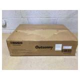 Outsunny Dual Chamber Compost Tumbler Bin, Outdoor Tumbling Composter with 24 Ventilation Openings and Steel Legs, 34.5 Gallon