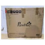 PawHut Wicker Dog House Elevated Raised Rattan Bed with Removable Cushion Lounge, Charcoal Gray (Missing Hardware)