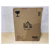 HOMCOM 23" Electric Fireplace Heater, Fire Place Stove with Realistic LED Flames and Logs and Overheating Protection, 750W/1500W, White (Maybe Missing Hardware)