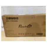 PawHut Wooden Rabbit Hutch with Openable Asphalt Roof, Tray, Brown  33.1" x 16.9" x 27.6"