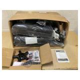 Vinsetto Microfibre Massage Office Chair, Heated Reclining Chair with Footrest, Double-tier Padding, Swivel Wheels, Black