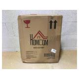 HOMCOM Fireplace Stove, Electric Fireplace Heater with Realistic LED Flames and Logs, 725W/1450W, White 16.25" x 11" x 21.5"