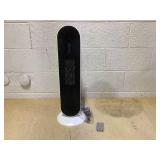 HOMCOM Oscillating Ceramic Tower Indoor Space Heater for Home, Adjustable Thermostat, 24H Timer & Remote Control, Tip-Over and Overheating Safety Protection, 25 Inches, 1500W/1000W