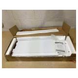 kleankin Freestanding Bathroom Storage Cabinet, Floor Cabinet with 2 Drawers, Adjustable Shelf, for Bathroom, Living Room or Entryway, White (Maybe Missing Hardware. Attempted To Assemble)