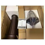 Outsunny 94.5" Solar Lamp Post Light, Dusk to Dawn Vintage Style Street Light, Aluminum Solar Powdered Lamp, PIR Motion Sensor for Garden, Lawn, Pathway, Driveway, Brown