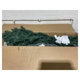 Costway 8-ft Pre-lit Artificial Christmas Tree with White LED Lights