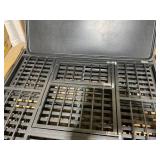 PawHut 43" Heavy Duty Dog Crate, Strong Steel Foldable Large Dog Crate with 4 Lockable Wheels, Double Doors, Openable Top and Removable Trays for Medium and Large Dogs, Black  43" x 28" x 33.75"