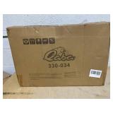 Qaba Kids Wooden Plush Ride-On Rocking Horse Chair Toy with Realistic Sounds Dark Brown/White (Missing Part: Handles)