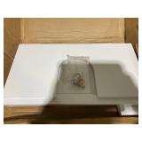 kleankin Bathroom Under Sink Cabinet Vanity Unit with Adjustable Shelf Space Saver, White