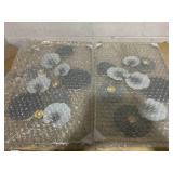 HOMCOM 3D Metal Wall Art Set of 2 Modern Lotus Leaves Hanging Wall Sculpture Home Decor for Living Room Bedroom Kitchen 20"x32"x2, Gray and Gold