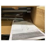 HOMCOM Mobile Kitchen Cart, Rolling Kitchen Island with Storage, Solid Wood Frame Utility Cart with Wire Fruit Baskets, Trays and Drawer, Gray (Missing Part: #8 In Manual)