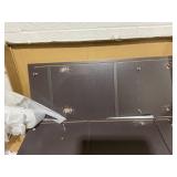 HOMCOM 54" Tall Bathroom Storage Cabinet, Freestanding Linen Tower with 2-Tier Shelf and Drawers, Narrow Side Floor Organizer, Brown (USED, Maybe Missing Hardware, Transit Damage)