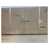 Outsunny 4FT Folding Outdoor Bench, 2-Seater Wooden Garden Bench with Slatted eat and Back, Patio Bench Outdoor Loveseat with Armrests for Backyard, Porch, Park, Natural (Minor Transit Damage)