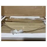 HOMCOM Folding Dining Table, Round Drop Leaf Kitchen Table for Small Spaces with Wood Legs, Oak Color