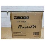 PawHut Handwoven Elevated Cat Bed with Soft Cushion & Egg Chair Shape, Basket Bed Kitty House with Stand, Raised Wicker House for Indoor Cats, 20" H, Gray